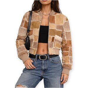 Vintage Shearling Bomber Jacket